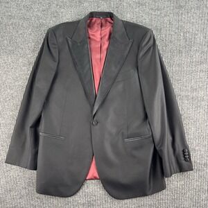 SuitSupply Tuxedo Jacket 44S Black Wool Formal Designer Vitali Barberis Canonico